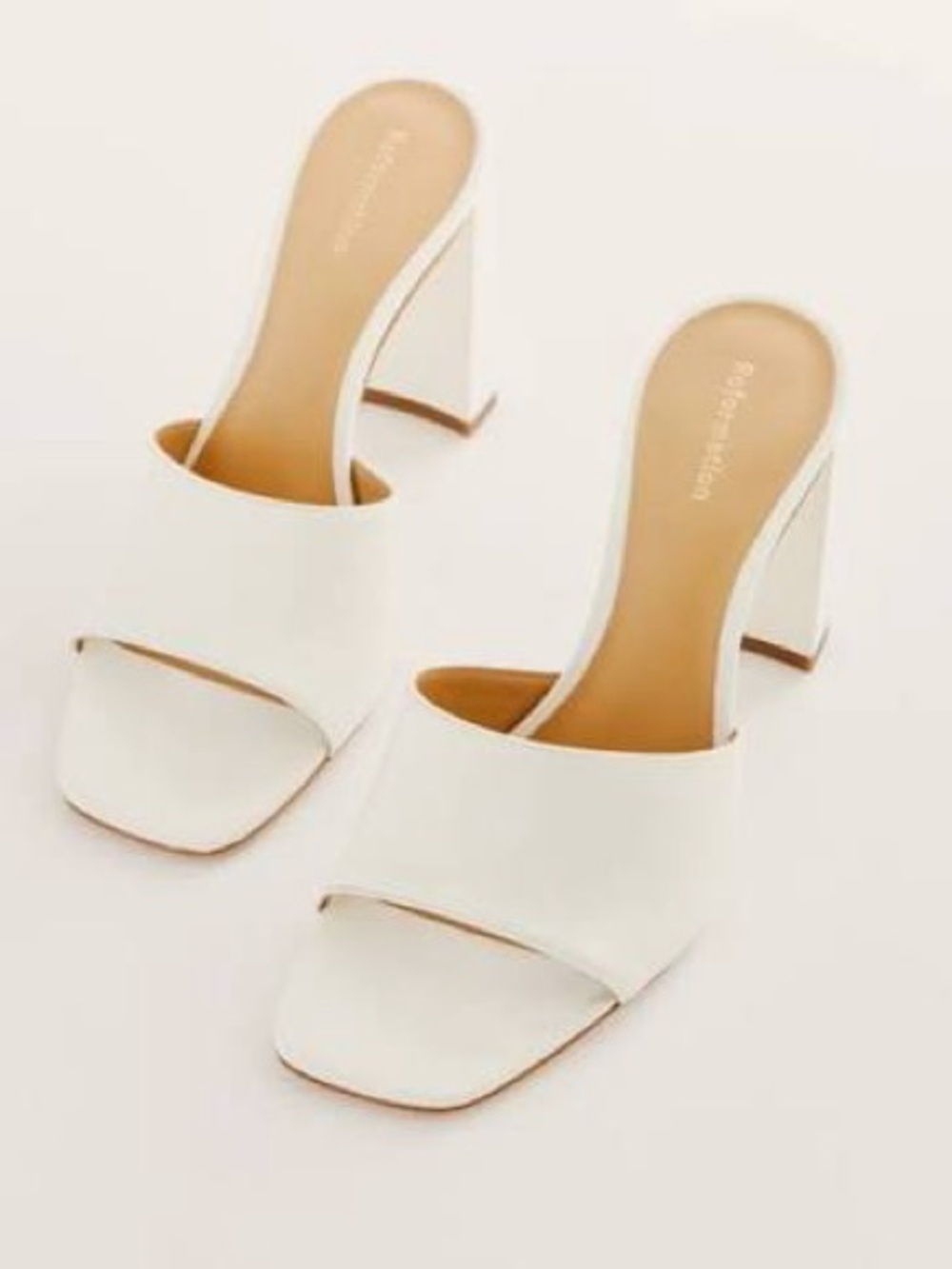 Reformation Georgi Block Heel Sandal size 10.5
